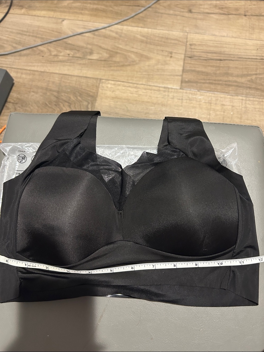 Smooth Padded Longline Bralette in Black